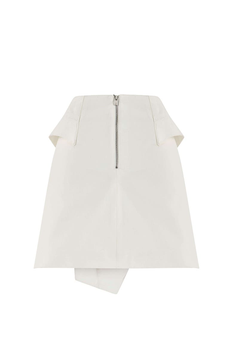 Jendue Ron 3D Mini Skirt, Alternate, color, White