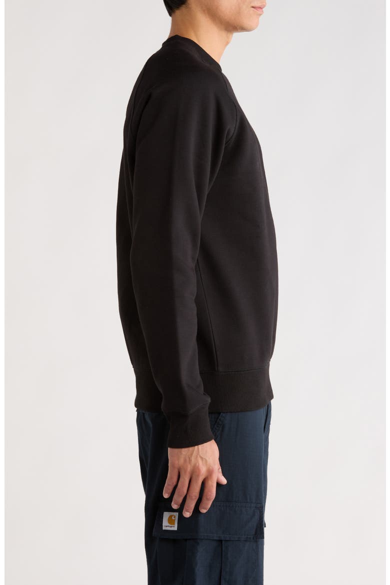 Chase Crewneck Sweatshirt, Alternate, color, BLACK / GOLD