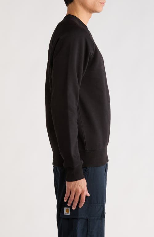 Carhartt Work In Progress Chase Crewneck Sweatshirt In Black