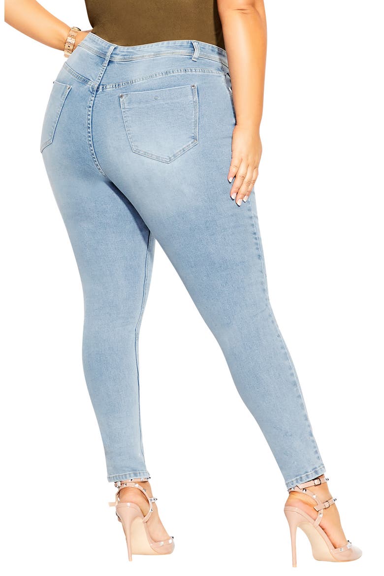 Harley Lover Skinny Jeans, Alternate, color, SKY BLUE