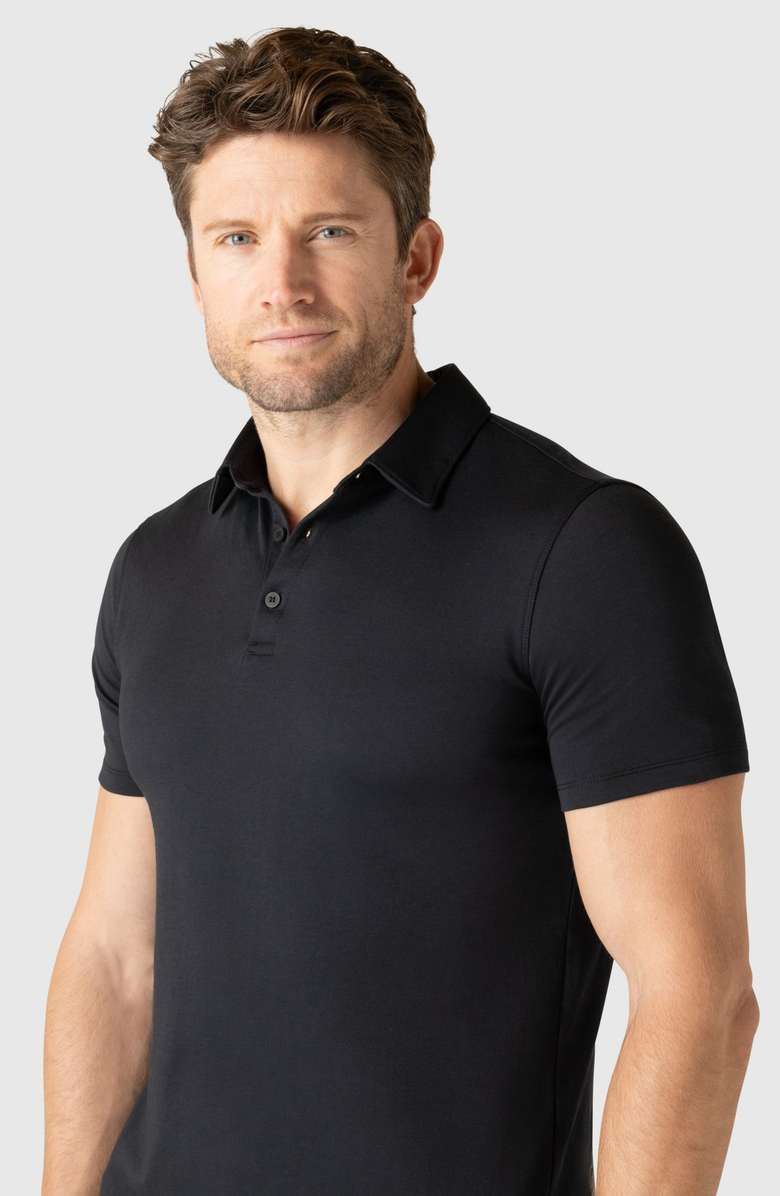 Jack Archer Jetsetter Tech Performance Polo, Alternate, color, Space Black