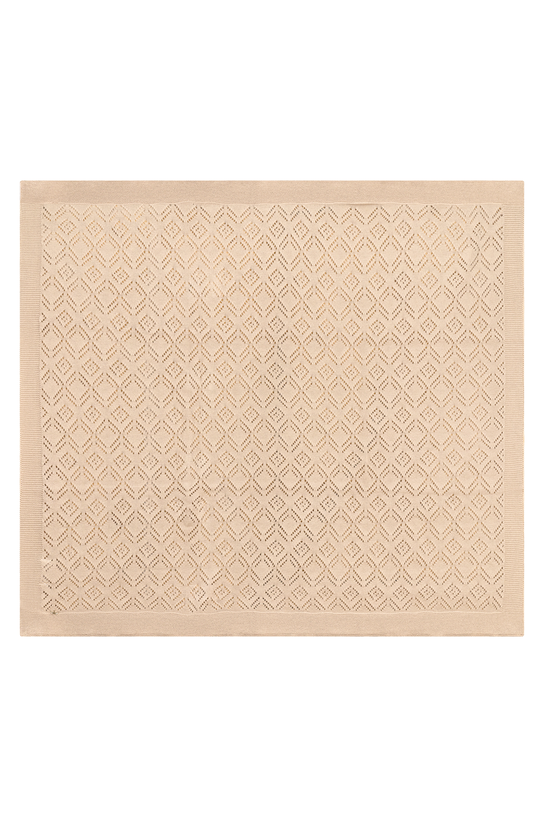 Pointelle Knit Blanket, Main, color, Ivory