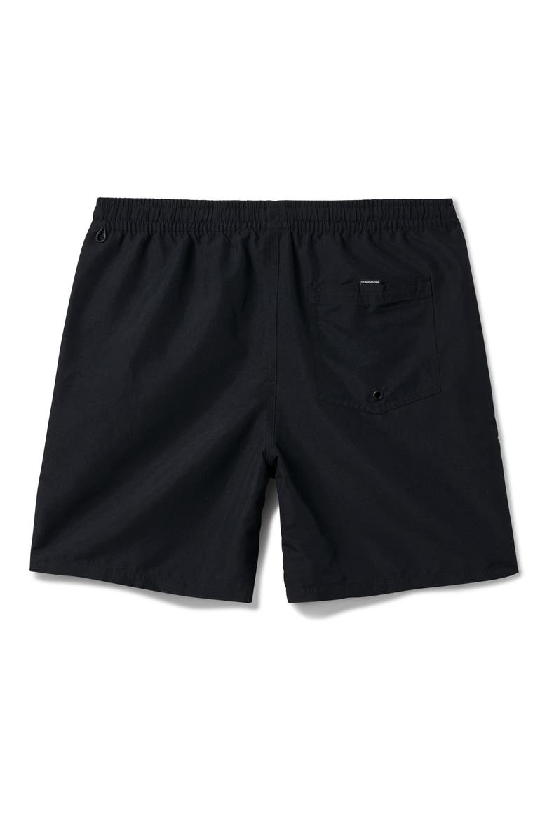 Everyday Solid Volley Swim Trunks, Alternate, color, BLACK