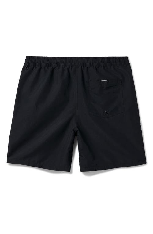 Quiksilver Everyday Solid Volley Swim Trunks In Black