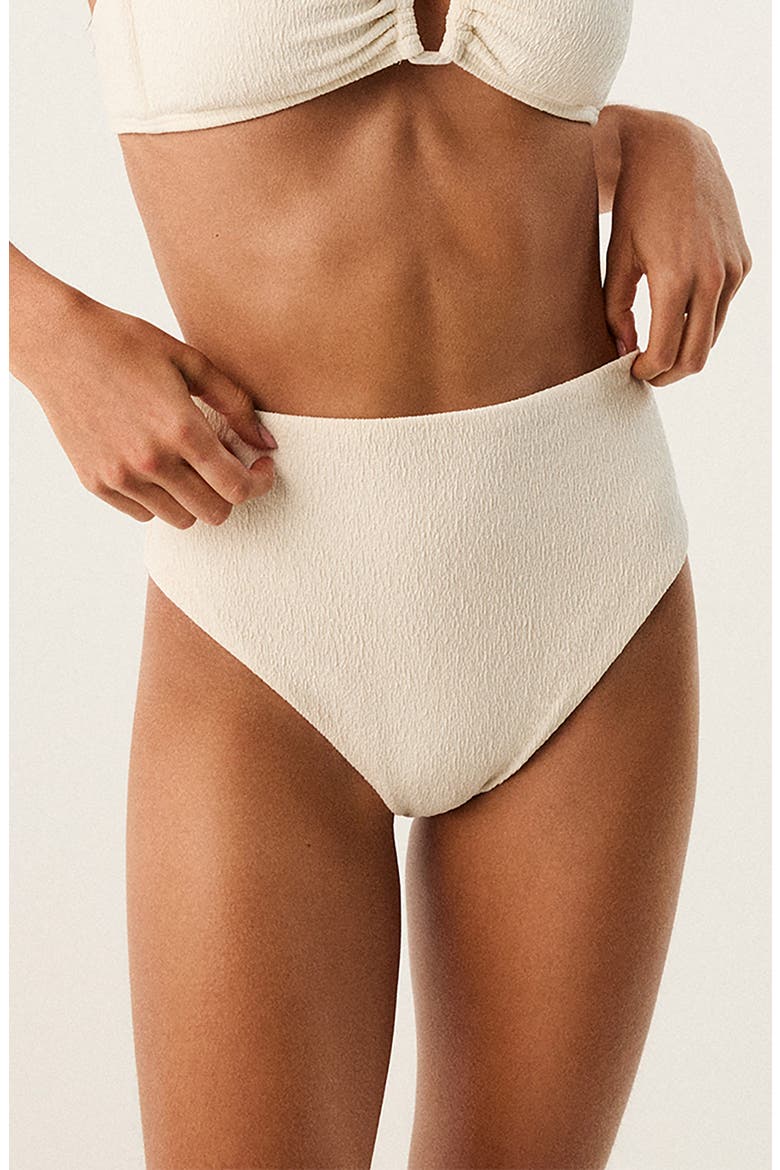 Bela High Waist Swim Bottoms, Main, color, WHITE
