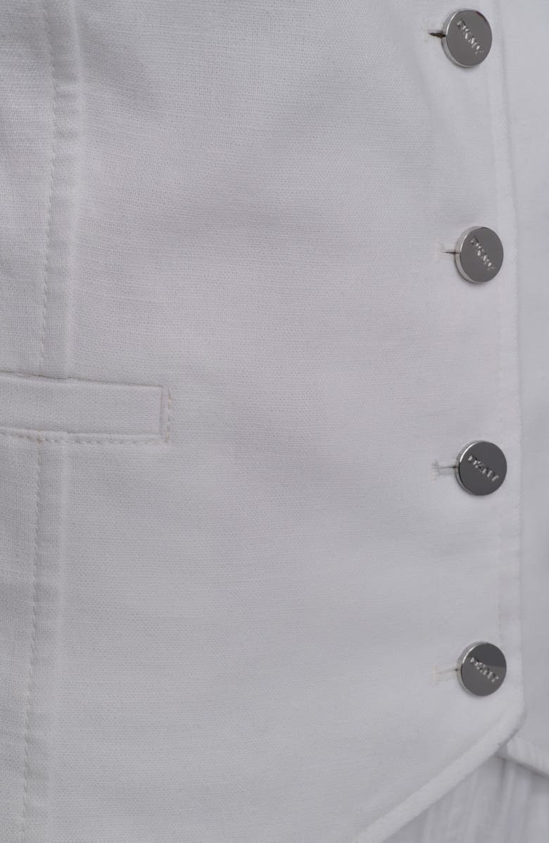 DKNY Linen Blend Vest, Alternate, color, White