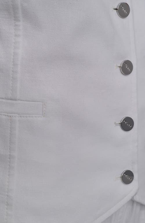 Dkny Linen Blend Vest In White