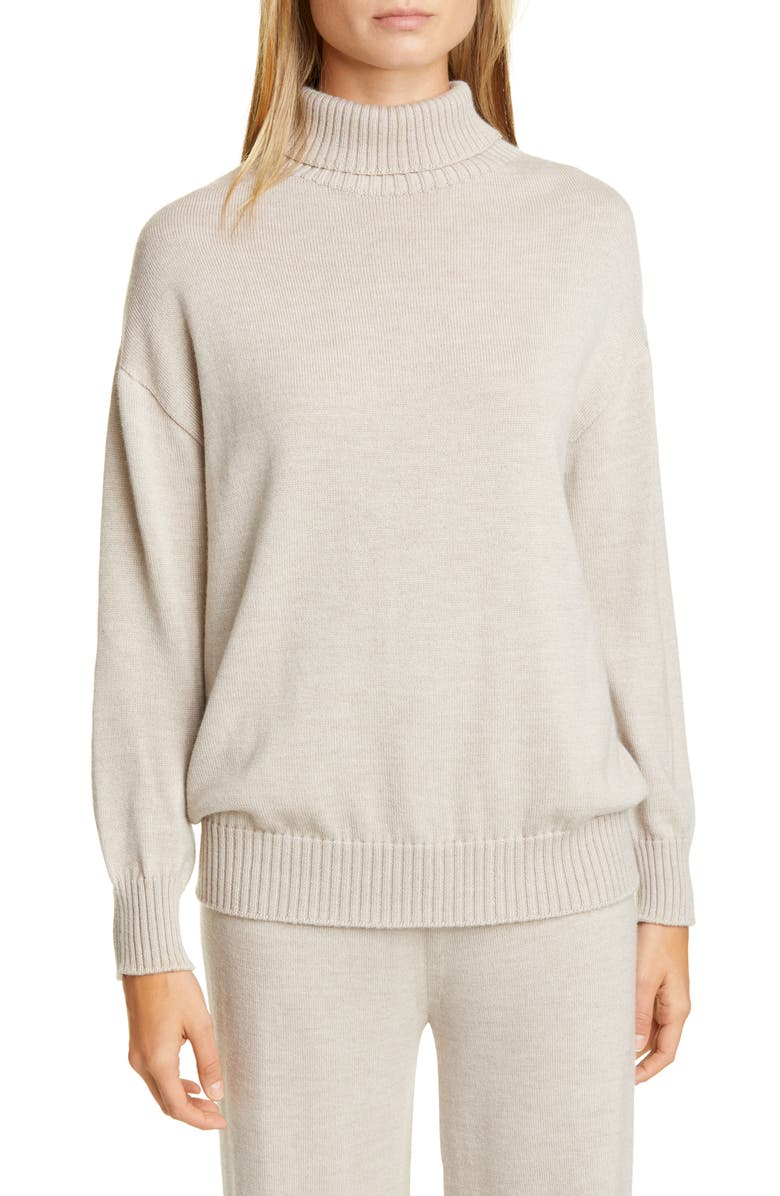 Max Mara Leisure Certo Virgin Wool Turtleneck Sweater, Main, color,