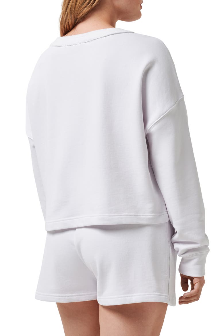 Octavia Long Sleeve Cotton Henley, Alternate, color, WHITE