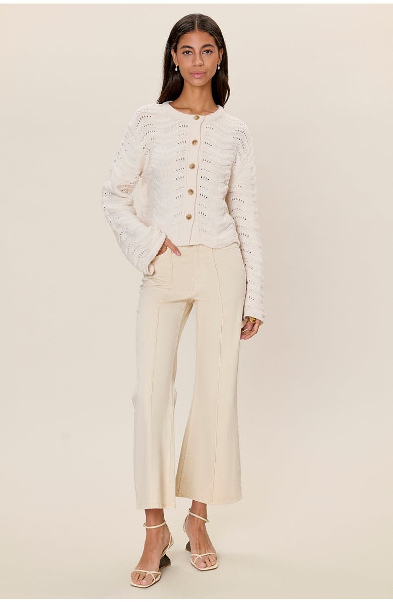 Rebecca Taylor Rem Knit Cardigan, Alternate, color, Ivory