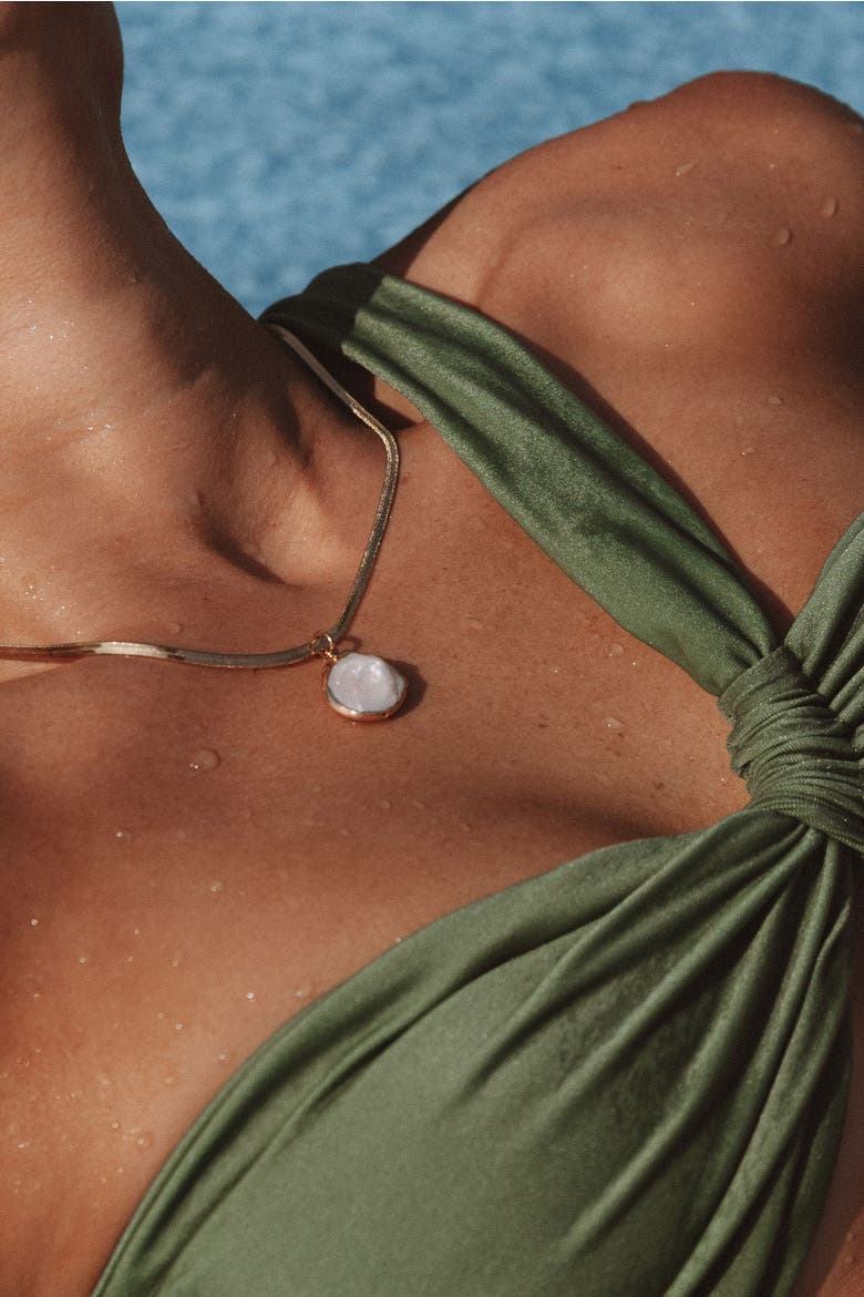 Serina Pearl Necklace, Alternate, color, Gold