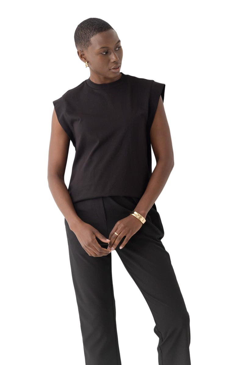 Honors The Sleeveless Shirt, Alternate, color, Black