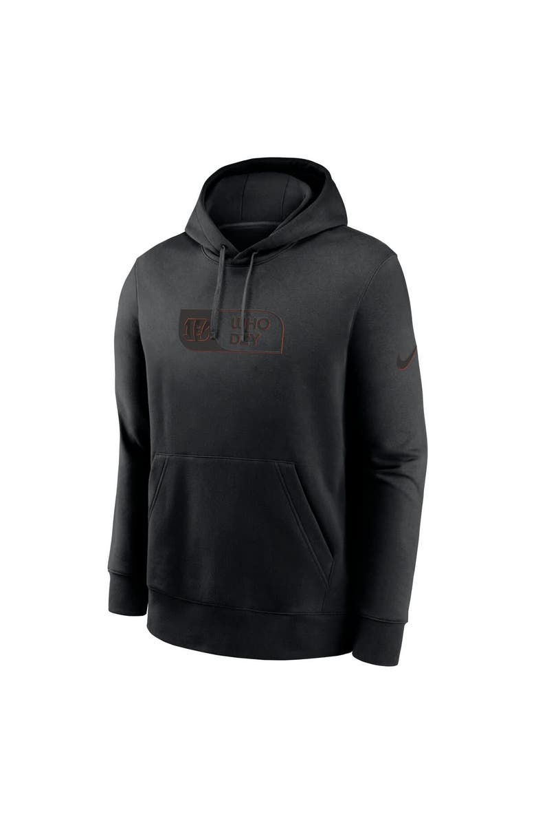 Nike Men's Nike Black Cincinnati Bengals Edge French Terry Club Pullover Hoodie, Alternate, color,