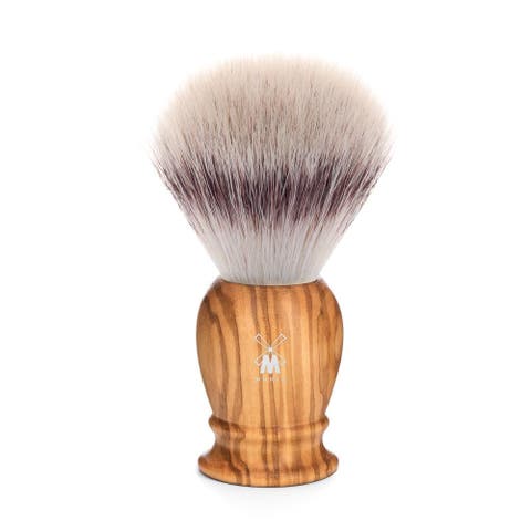 Classic Large Olive Wood Silvertip Fiber Shaving Brush