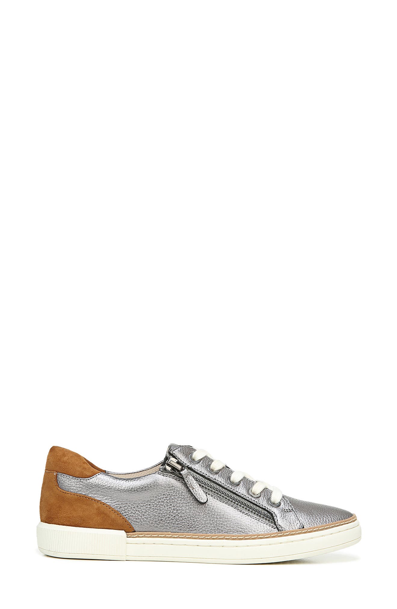 Jenni Low Top Sneaker, Alternate, color, PEWTER LEATHER