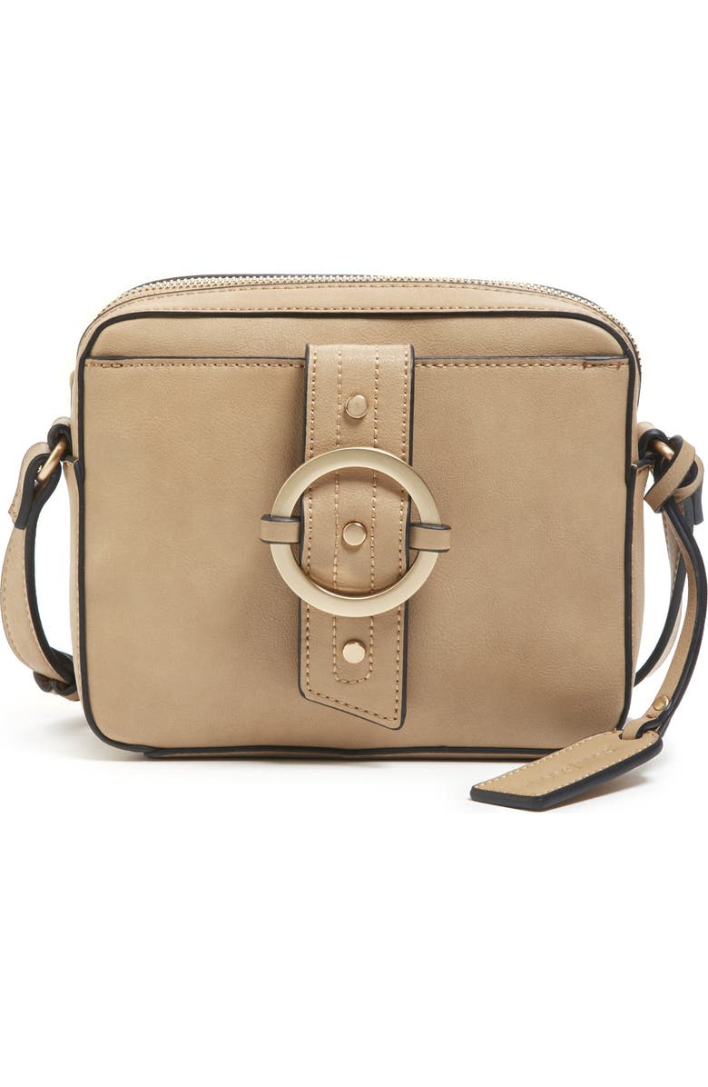 Sole Society Faux Leather Camera Crossbody Bag, Main, color,