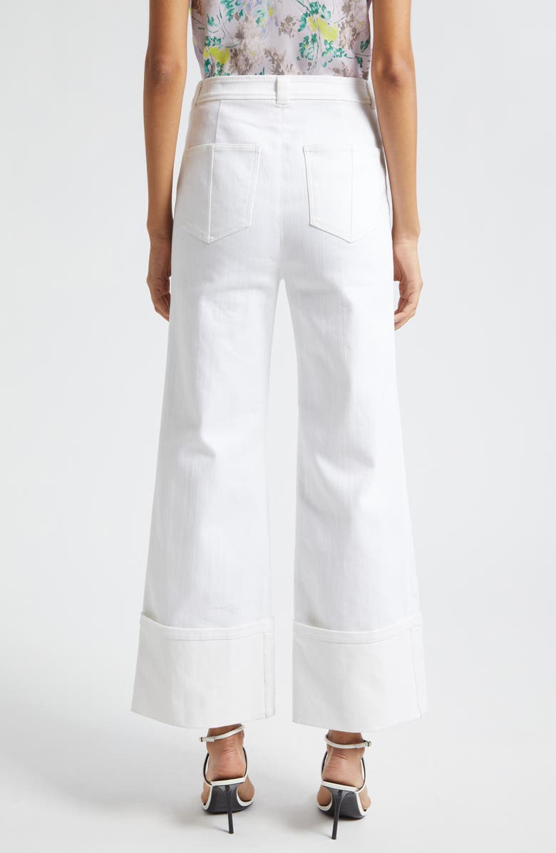 Cinq à Sept Benji Wide Leg Jeans, Alternate, color, White