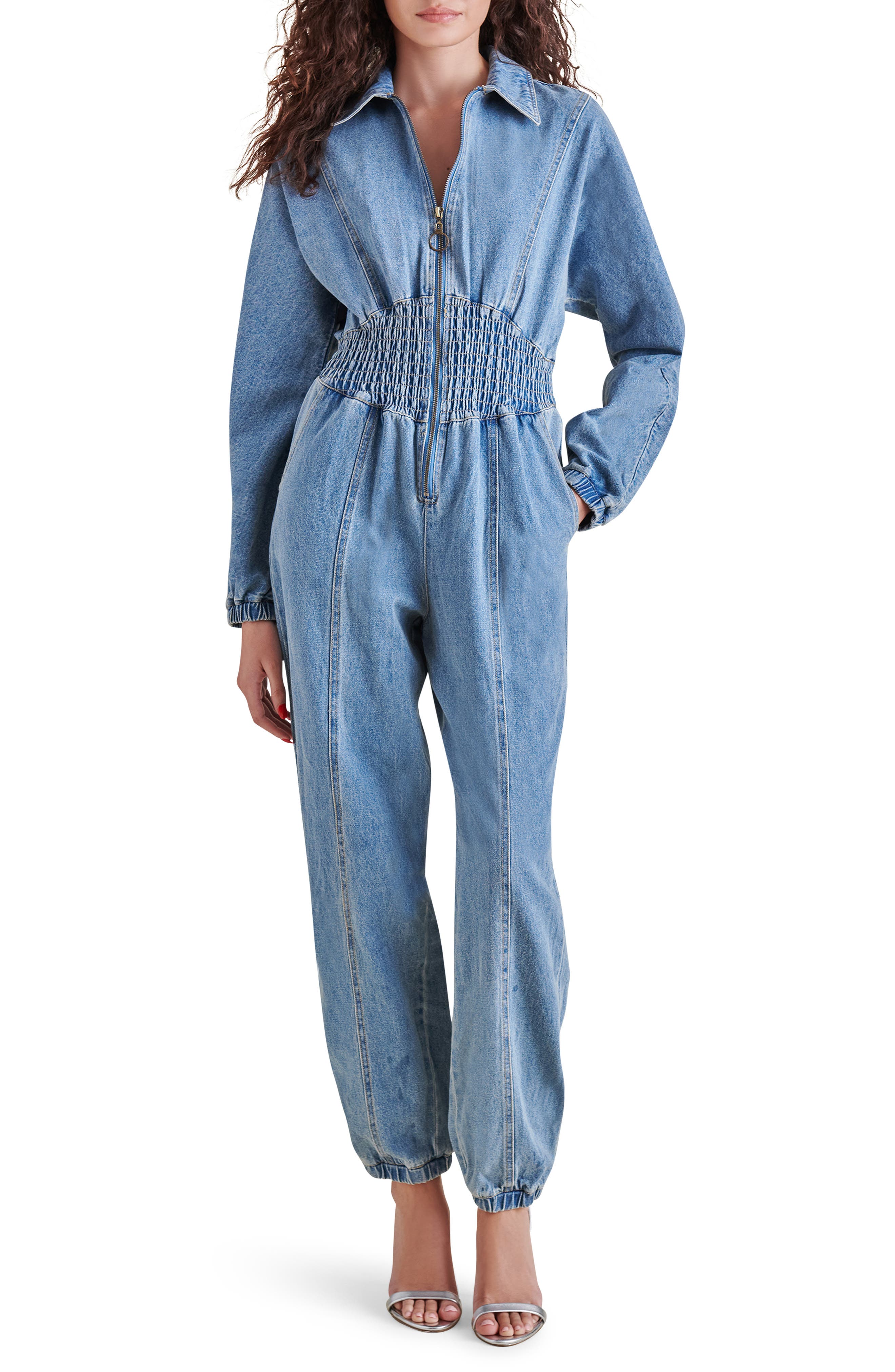 Coya Long Sleeve Denim Jumpsuit