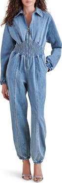 Steve Madden Coya Long Sleeve Denim Jumpsuit