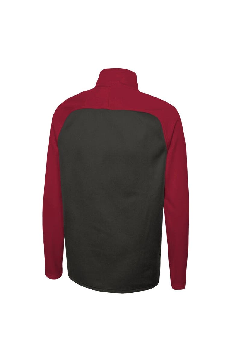 New Era Men's New Era Black Tampa Bay Buccaneers Combine Authentic O-Line Raglan Half-Zip Jacket, Alternate, color, Black