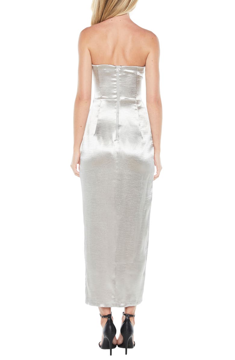 Bardot Eri Strapless Satin Gown, Alternate, color, 