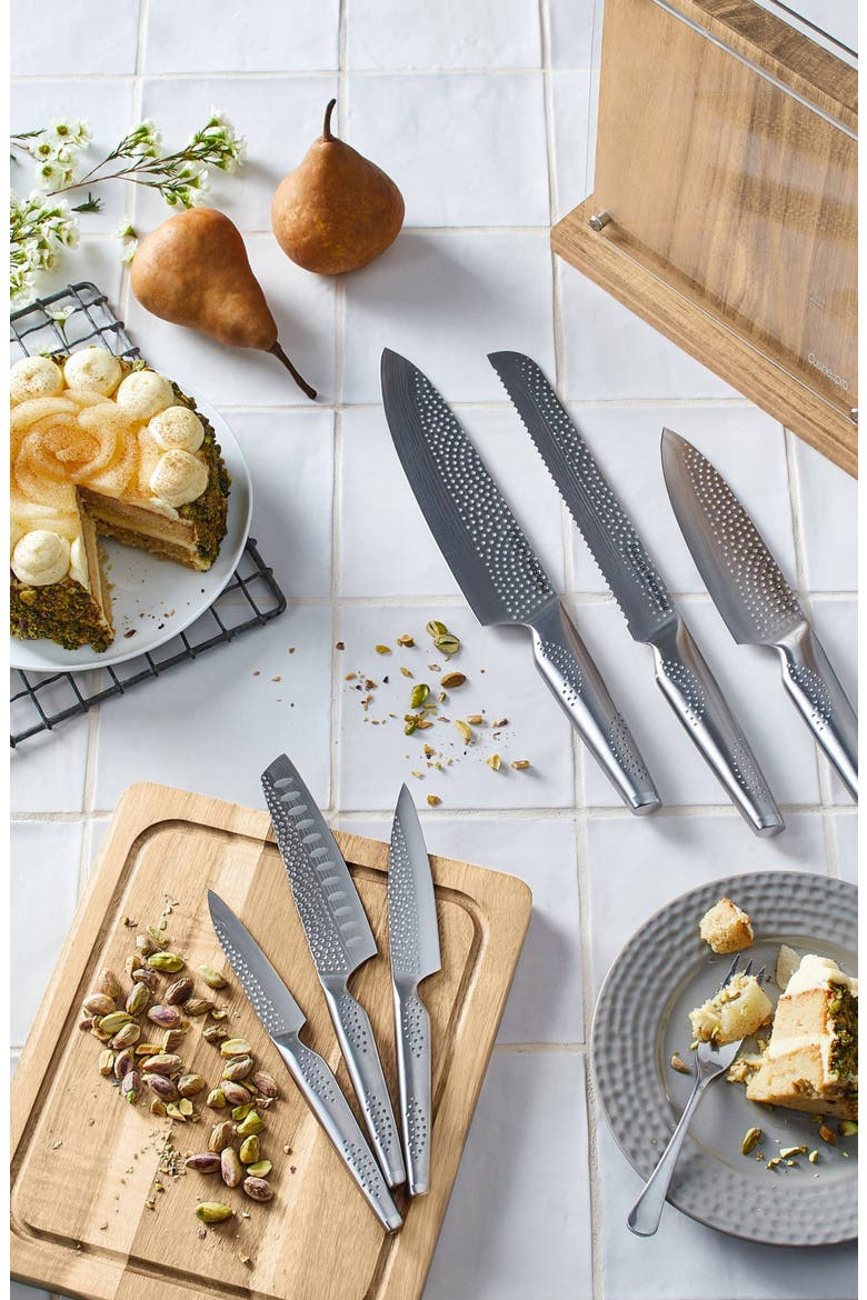 iD3® SAMURAI® Sato 7-Piece Knife Block With Cutting Board, Alternate, color, Silver