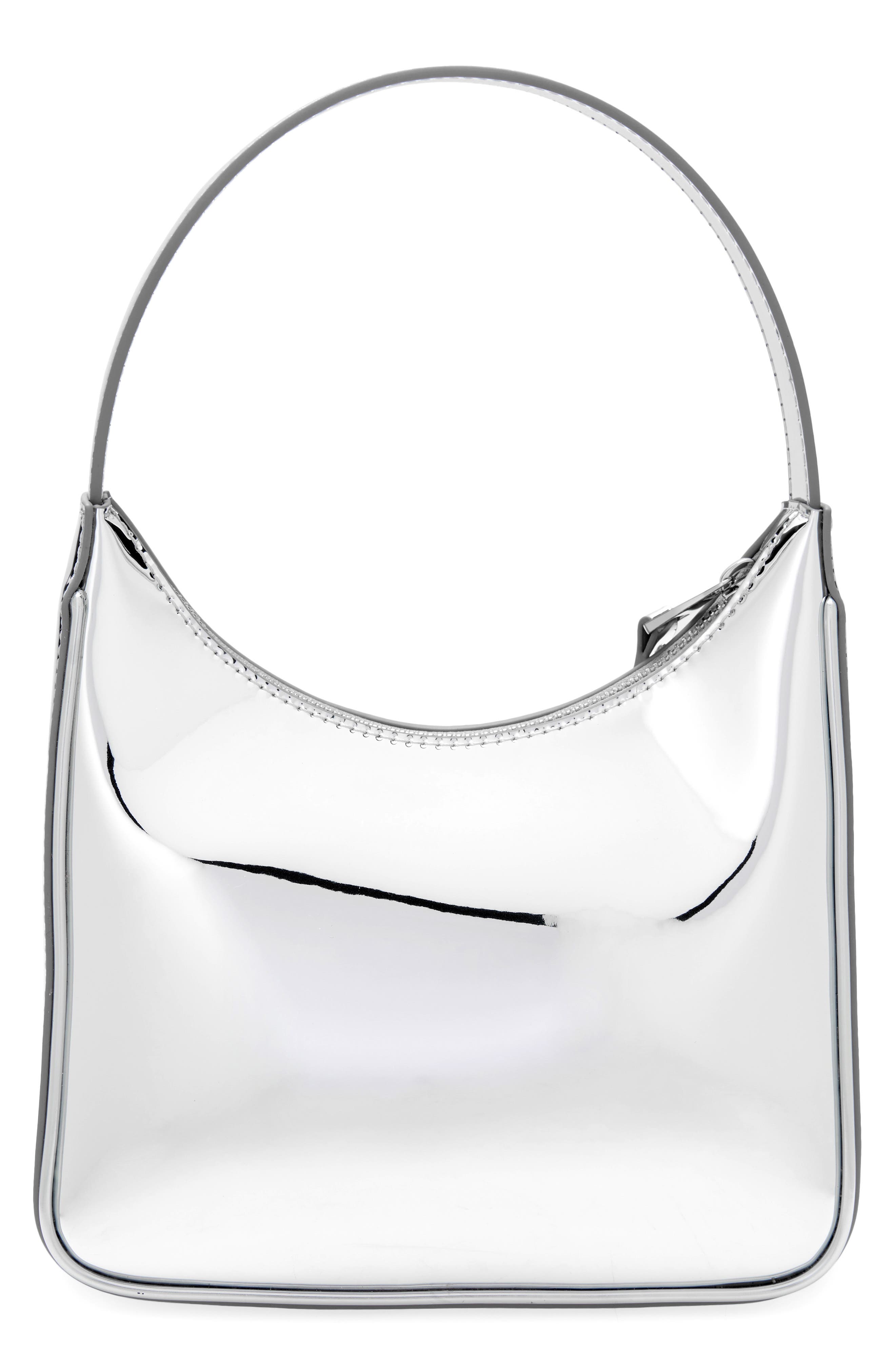 Metallic Shoulder Bag, Alternate, color, SILVER