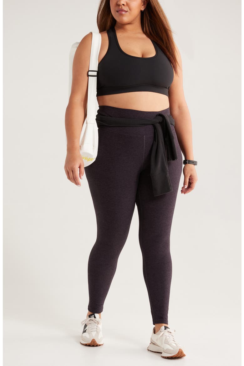 Renew High Waist Leggings, Alternate, color, BLACK MELANGE