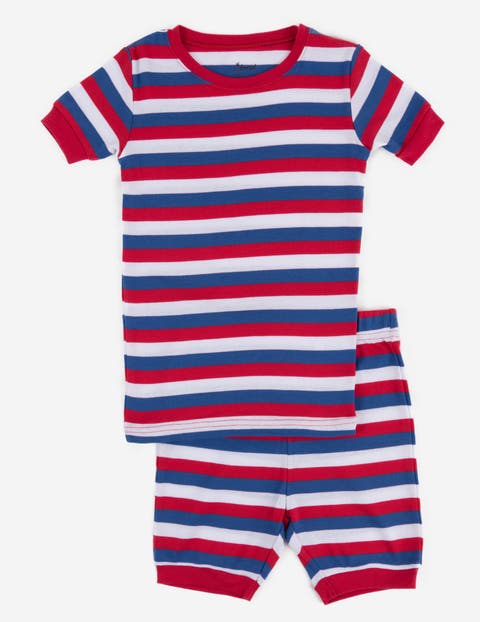 Kids Cotton Two-Piece Short Pajamas, Stripes & Solids (Toddler, Little Kid & Big Kid)