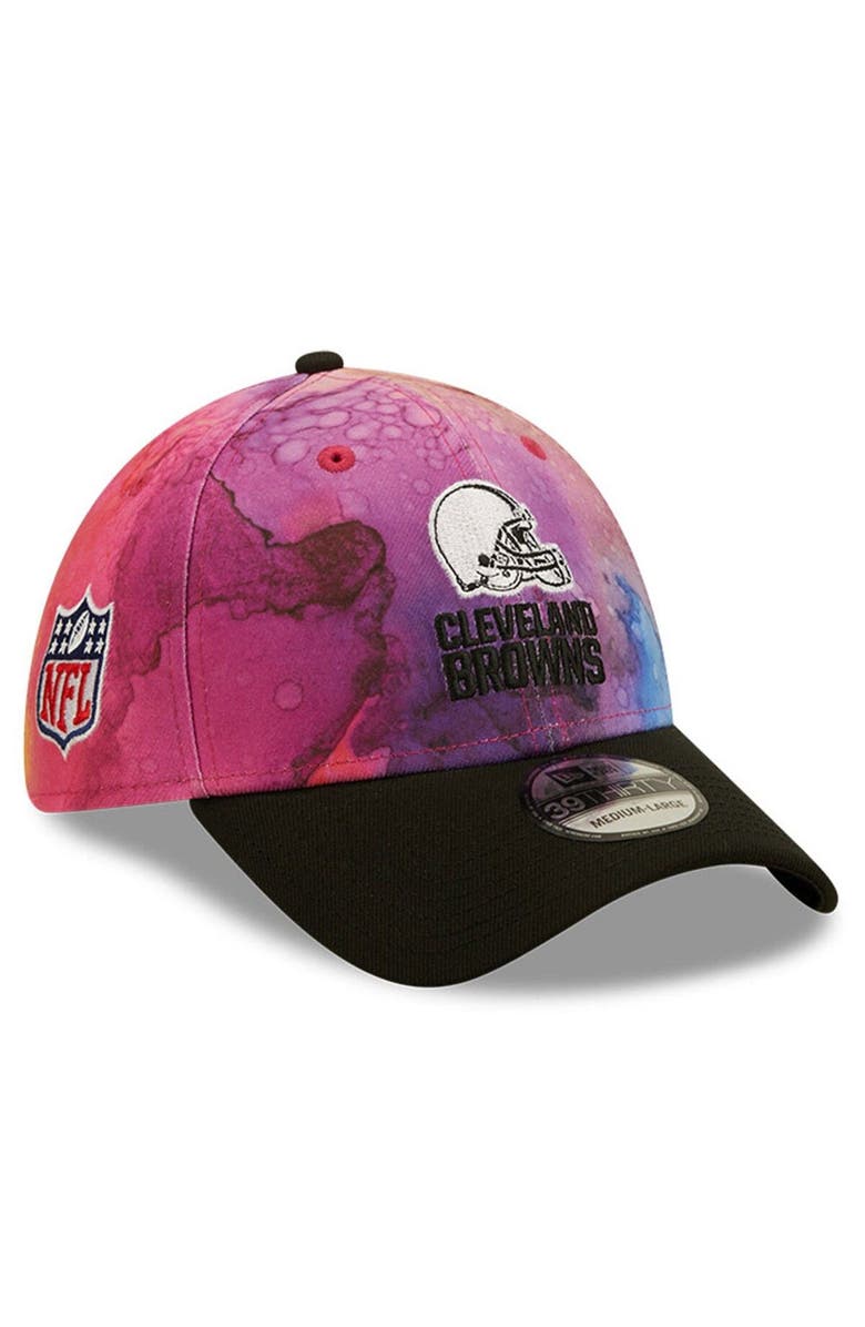 New Era Men's New Era Pink/Black Cleveland Browns 2022 NFL Crucial Catch 39THIRTY Flex Hat, Main, color, 