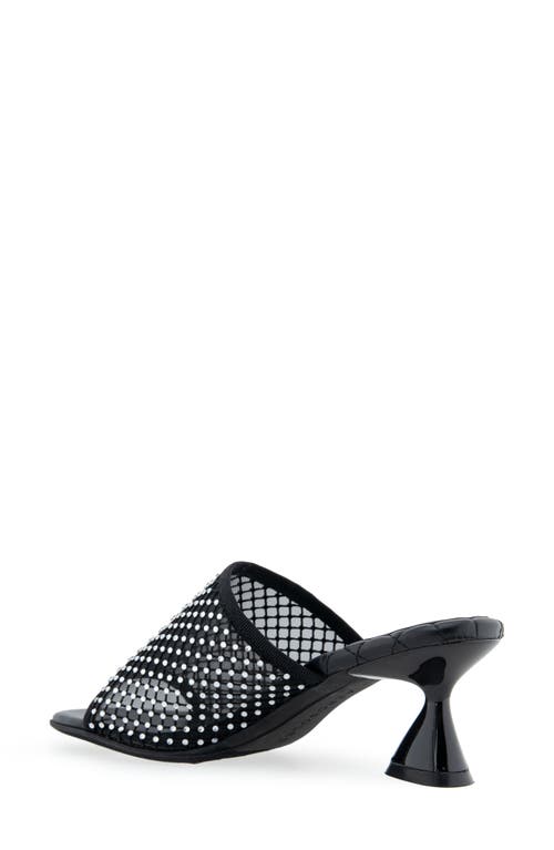 Shop Aerosoles Jamila Slide Sandal In Black/crystals Mesh Fabric