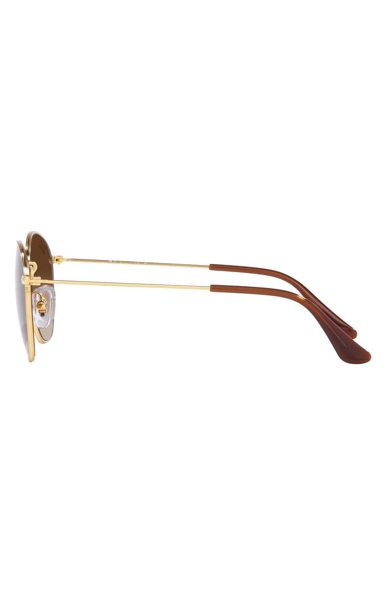 Ray-Ban Kids
 Rob Junior 48mm Round Sunglasses, Alternate, color, Gold Flash/ Brown