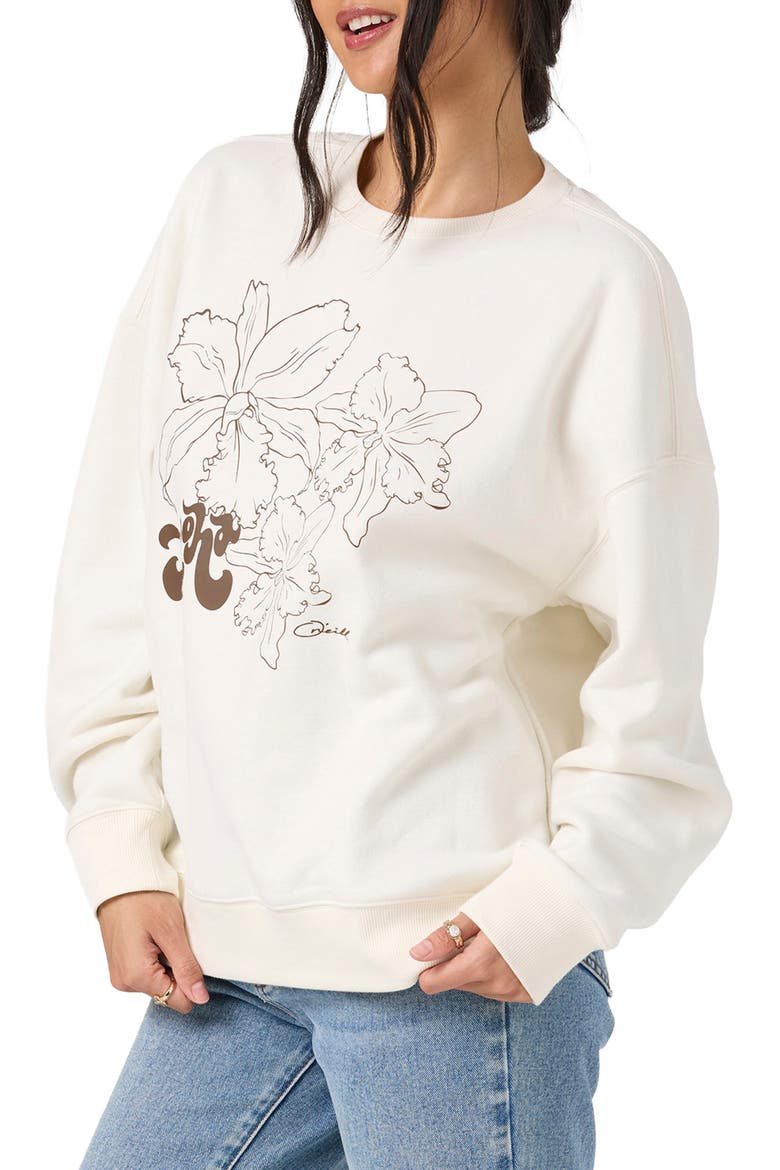 Ariah Hawaii Graphic Oversized Sweatshirt, Alternate, color, TOFU