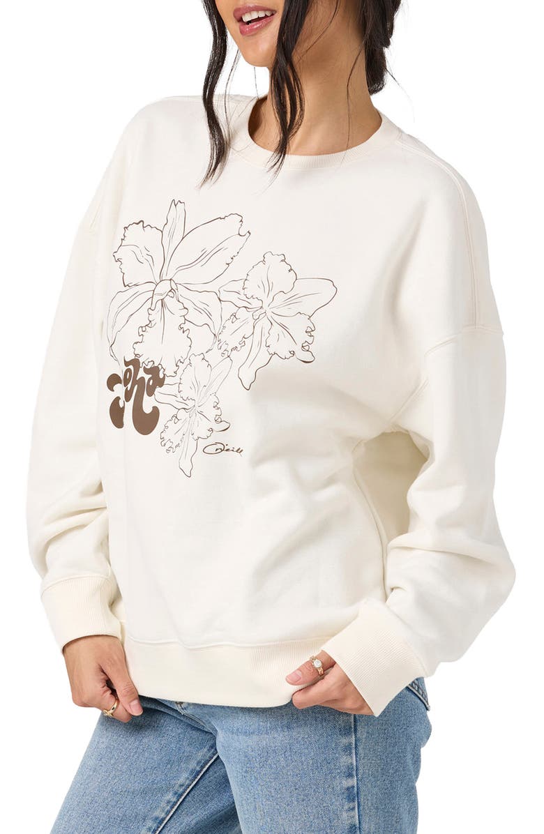 O'Neill Ariah Hawaii Graphic Oversized Sweatshirt, Alternate, color, Tofu