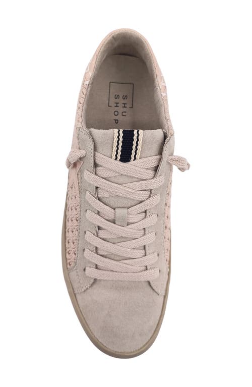 Shushop Paula Low Top Sneaker In Mauve Woven