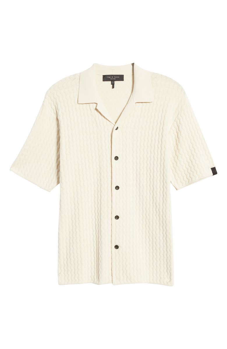 rag & bone Men's Avery Engineered Knit Organic Cotton Button-Up Shirt, Alternate, color, 