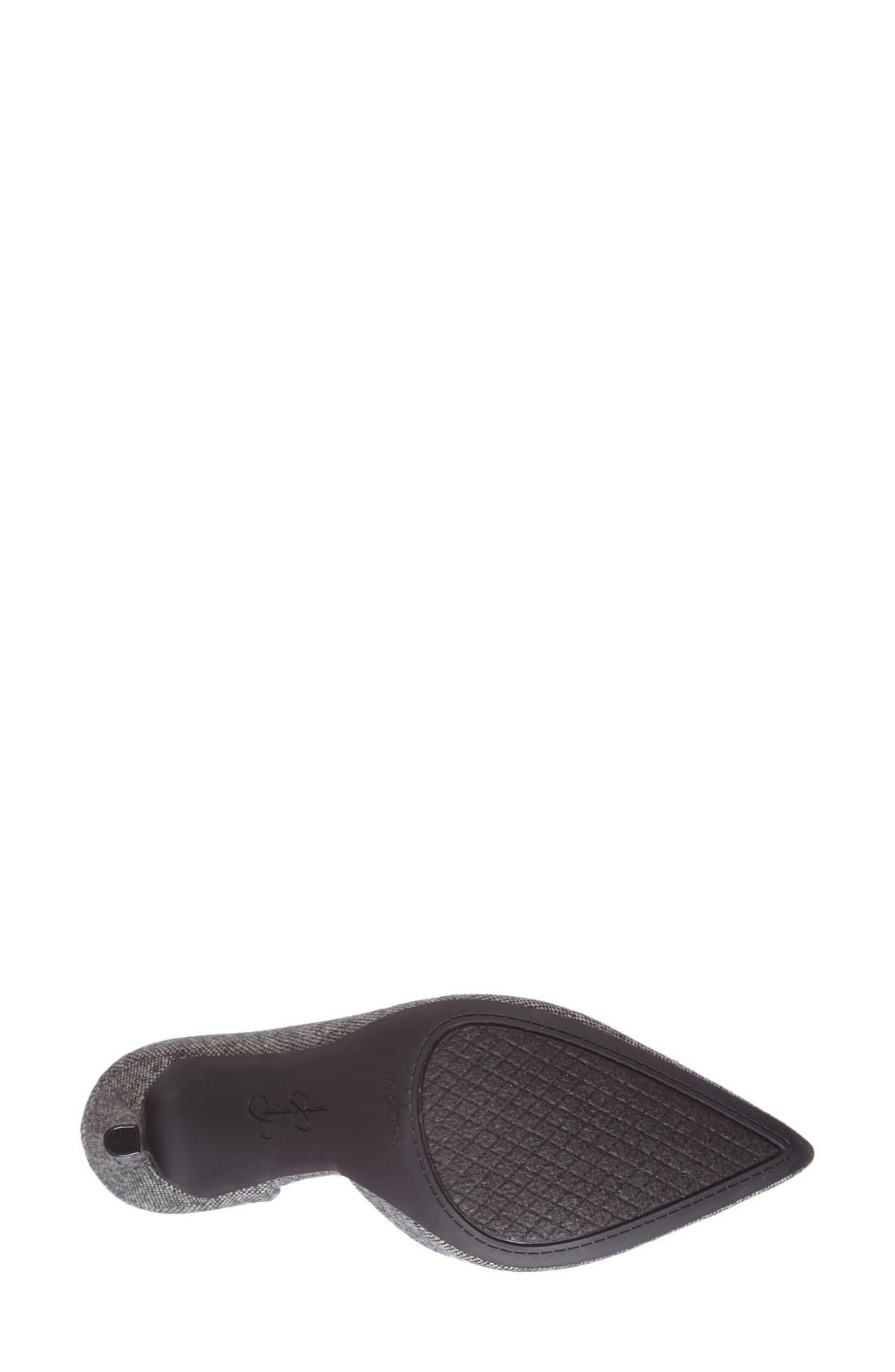 'Claudette' Half d'Orsay Pump, Alternate, color, CHARCOAL FABRIC 

