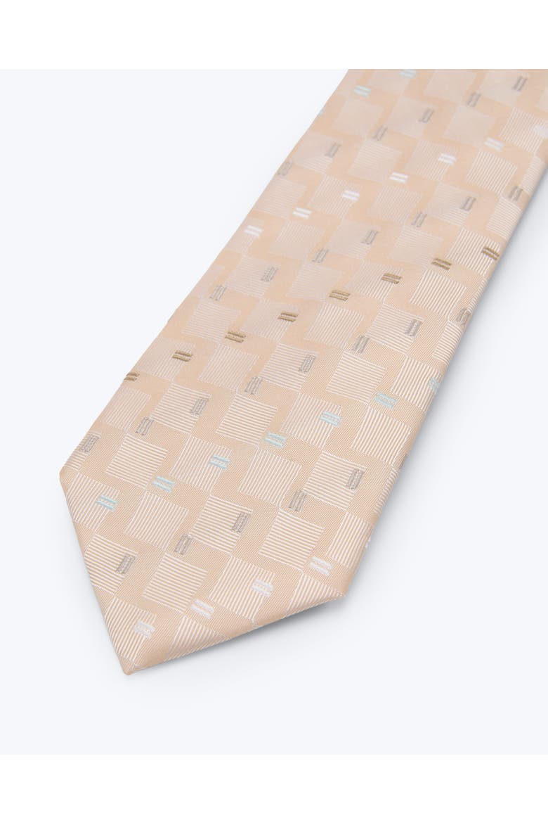 Pinstripe Tapestry Silk Jacquard Tie, Alternate, color, Beige