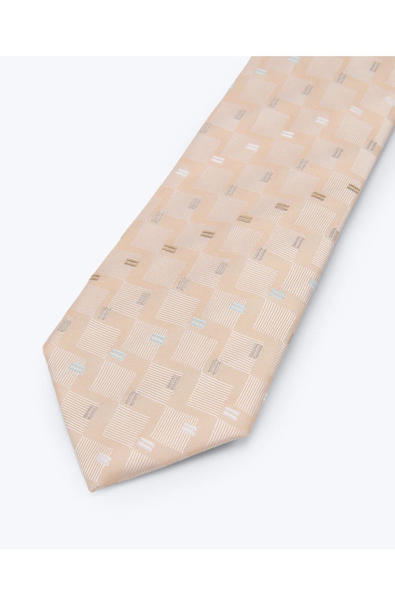 Knottery & Co Pinstripe Tapestry Silk Jacquard Tie, Alternate, color, Beige