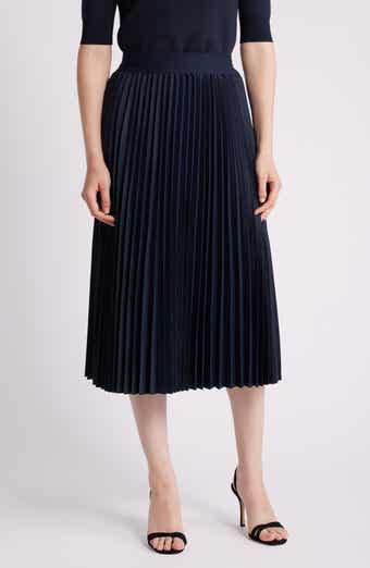 BOSS Vapliso Pleated Jacquard Midi Skirt