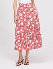 Finery London Isla Tiered Button Through Midi Skirt