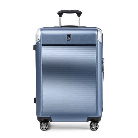 ,  Platinum Elite Hardside Expandable Checked- Medium 25-Inch Spinner  ,  Vintage Grey