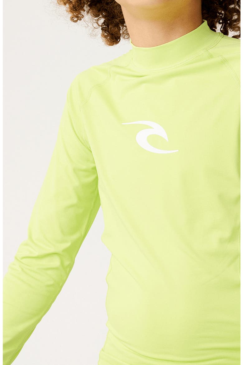Kids' Waves Up Long Sleeve Rashguard, Alternate, color, VITAMIN C