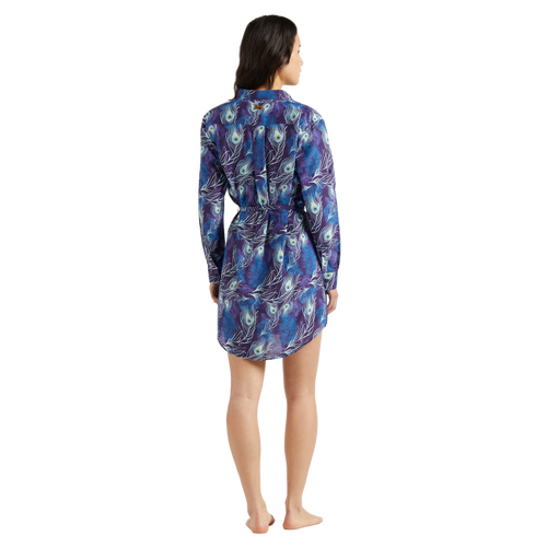 Vilebrequin Eyes Of The Wind Cotton-silk Shirtdress In Blue