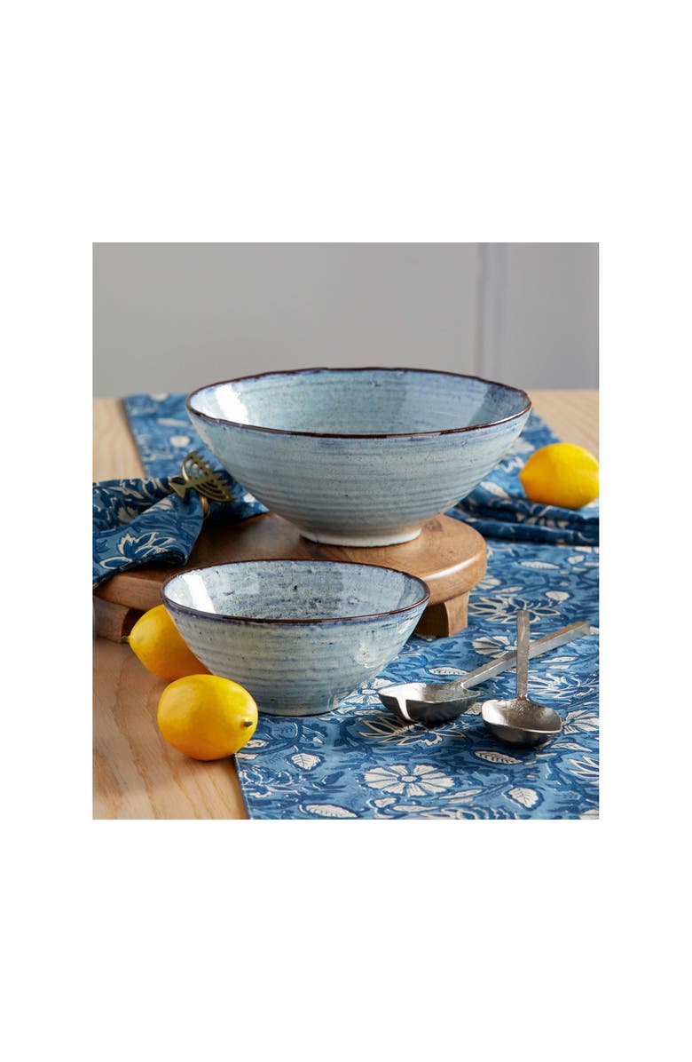 tag Porto Small Serving Bowl Light Blue Stoneware Dishwasher Safe, Alternate, color, Blue