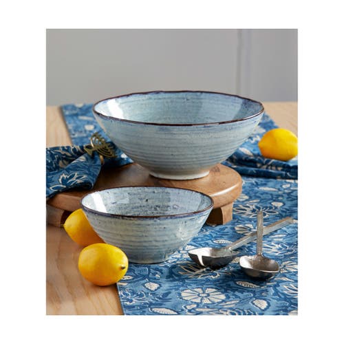 Tag Porto Small Serving Bowl Light Blue Stoneware Dishwasher Safe In Blue