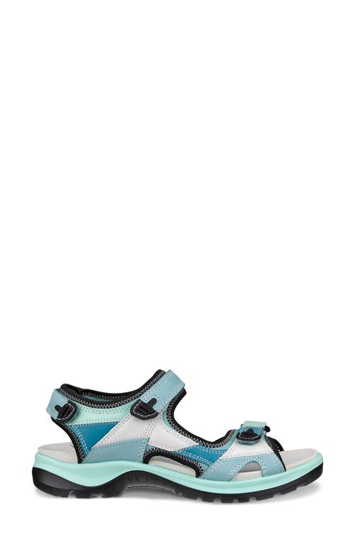 Ecco Yucatan Patchwork Sandal In Multicolor Aquatic