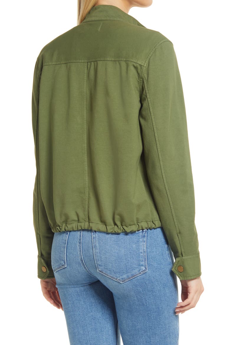 Stretch Organic Cotton Soft Jacket, Alternate, color, GREEN SORREL