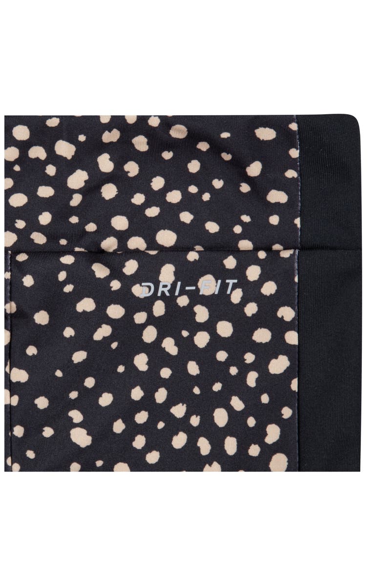 Kids' Dri-FIT Animal Spot Leggings, Alternate, color, BLACK