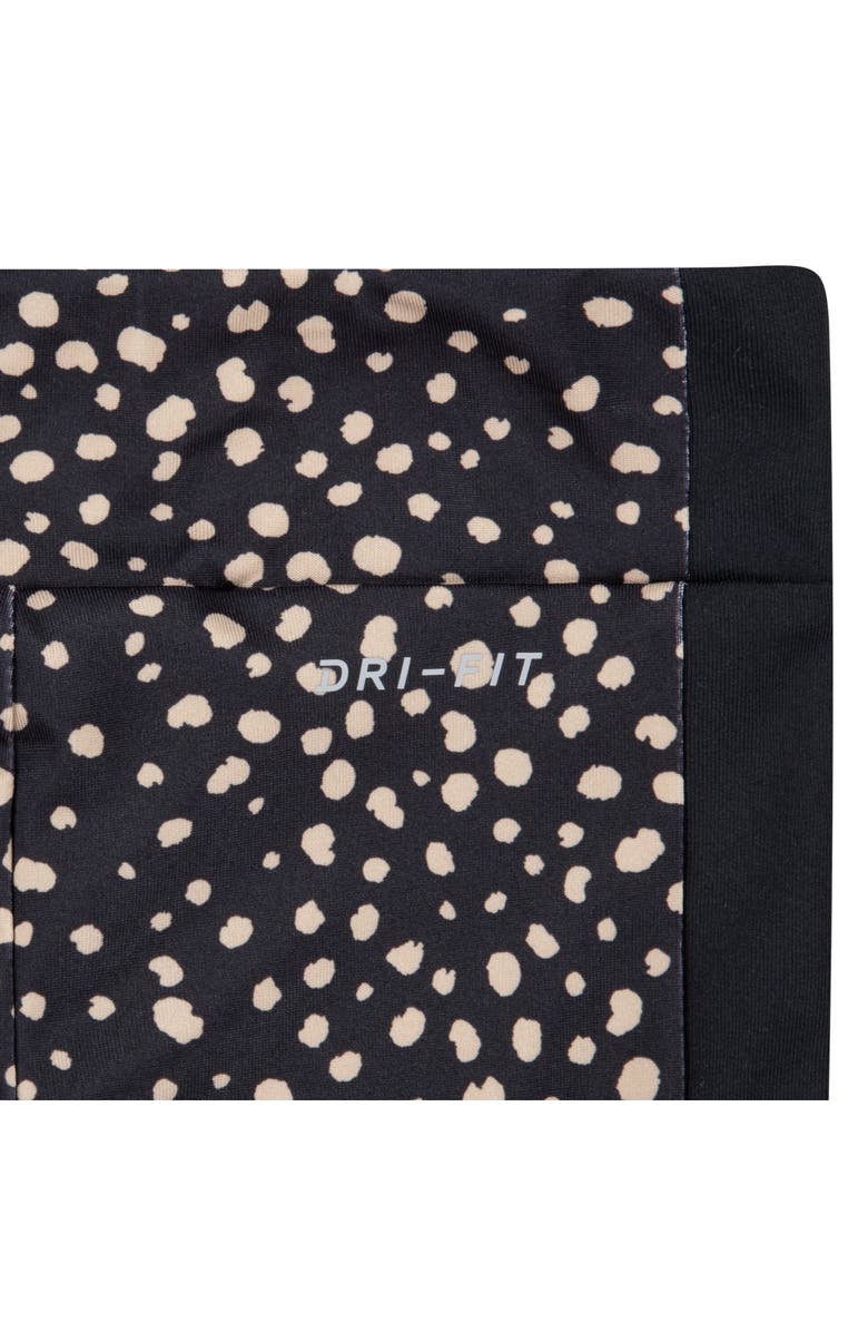 Nike Kids' Dri-FIT Animal Spot Leggings, Alternate, color, Black